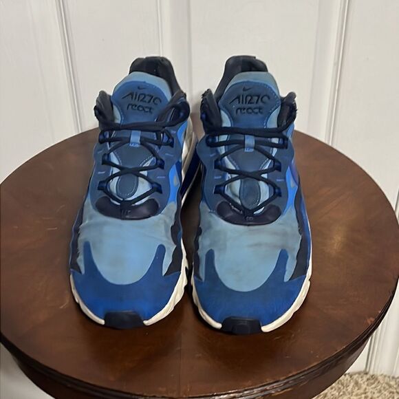 🔥🔥 NIKE AIR 270 REACT Running Training Shoes Blue - Men Sz 11 - Good Condition - Picture 4 of 12